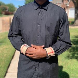 Black Burberry Button Down